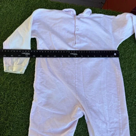 Vtg Itsy Bitsy Sleeper Noahs Ark Embroidered Pink Romper Toddler Girls Size 2T - Picture 10 of 10